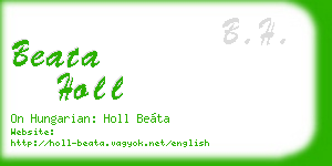 beata holl business card